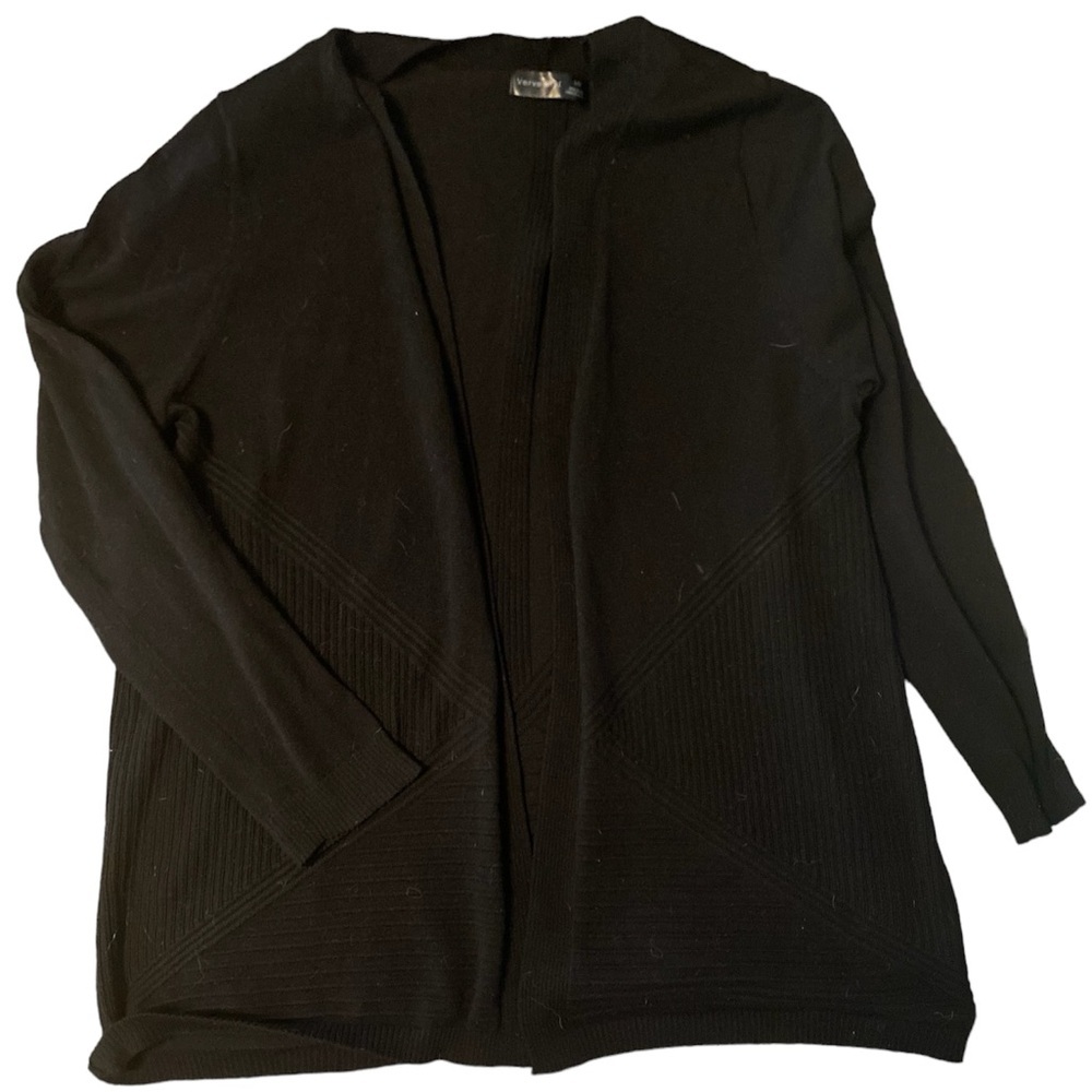 Cardigan by Verve Ami Size L ‎ Open Front w Geometric Design